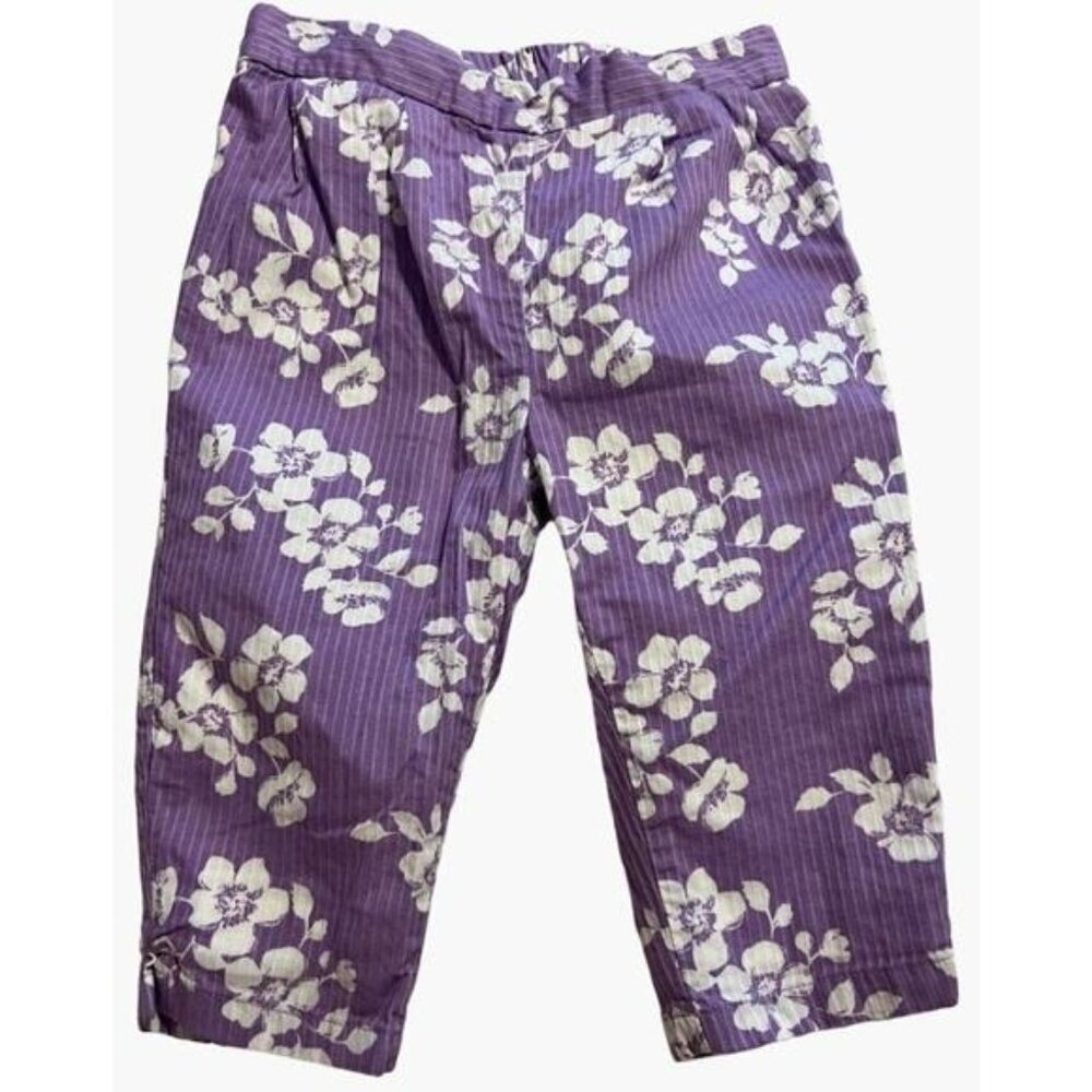 Janie and Jack Pants Infant Girls size 6-12 months Purple Floral